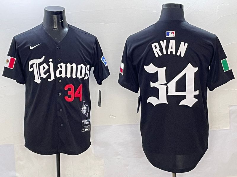 Men Texas Rangers #34 Ryan Black Five generations Joint Name 2025 Nike MLB Jersey style 3